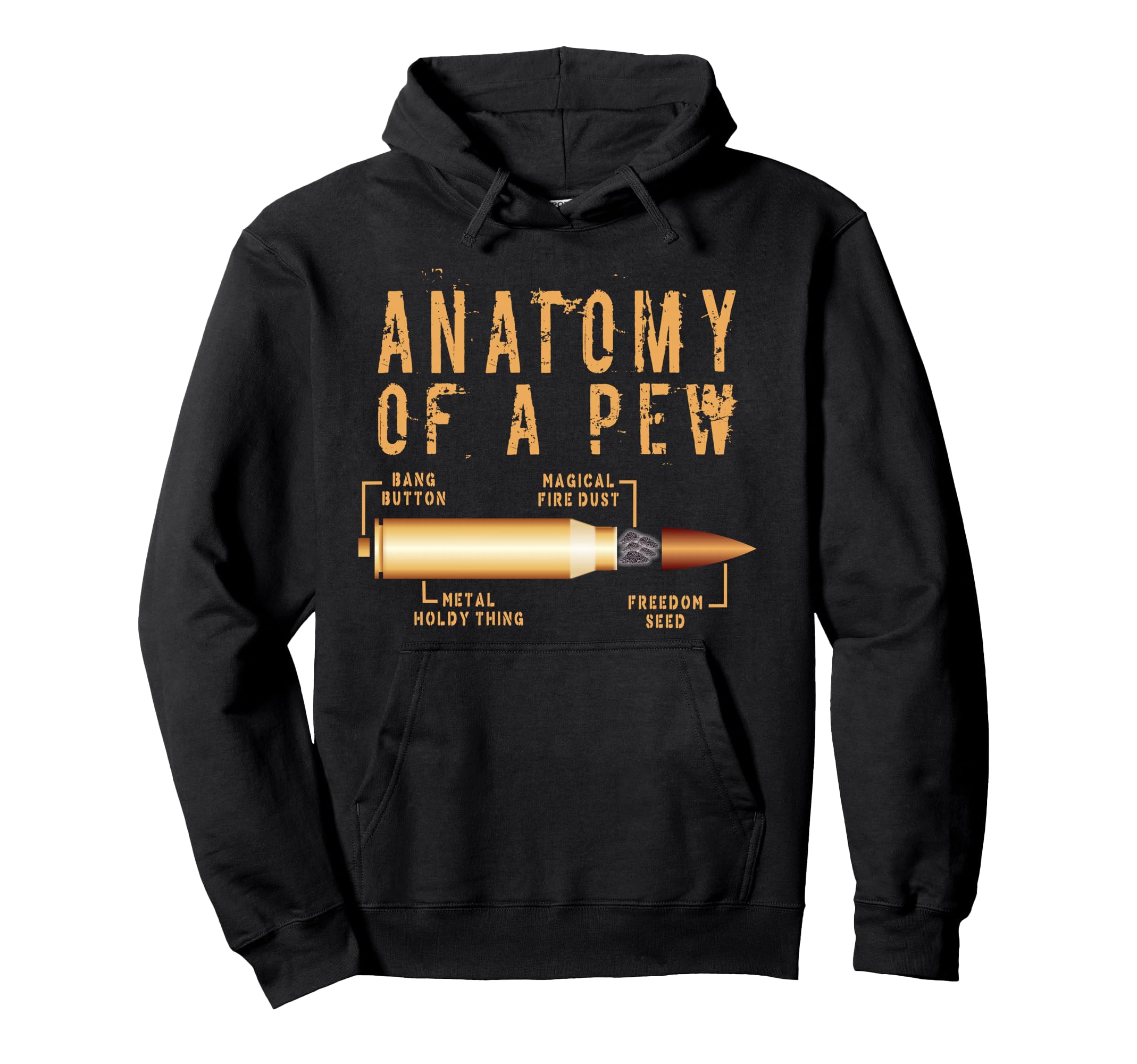 Anatomy Pew Funny Bullet Pew Anatomy Hoodie - Fun Novelty Design Men Women - T-Shirt, Sweatshirt, Hoodie