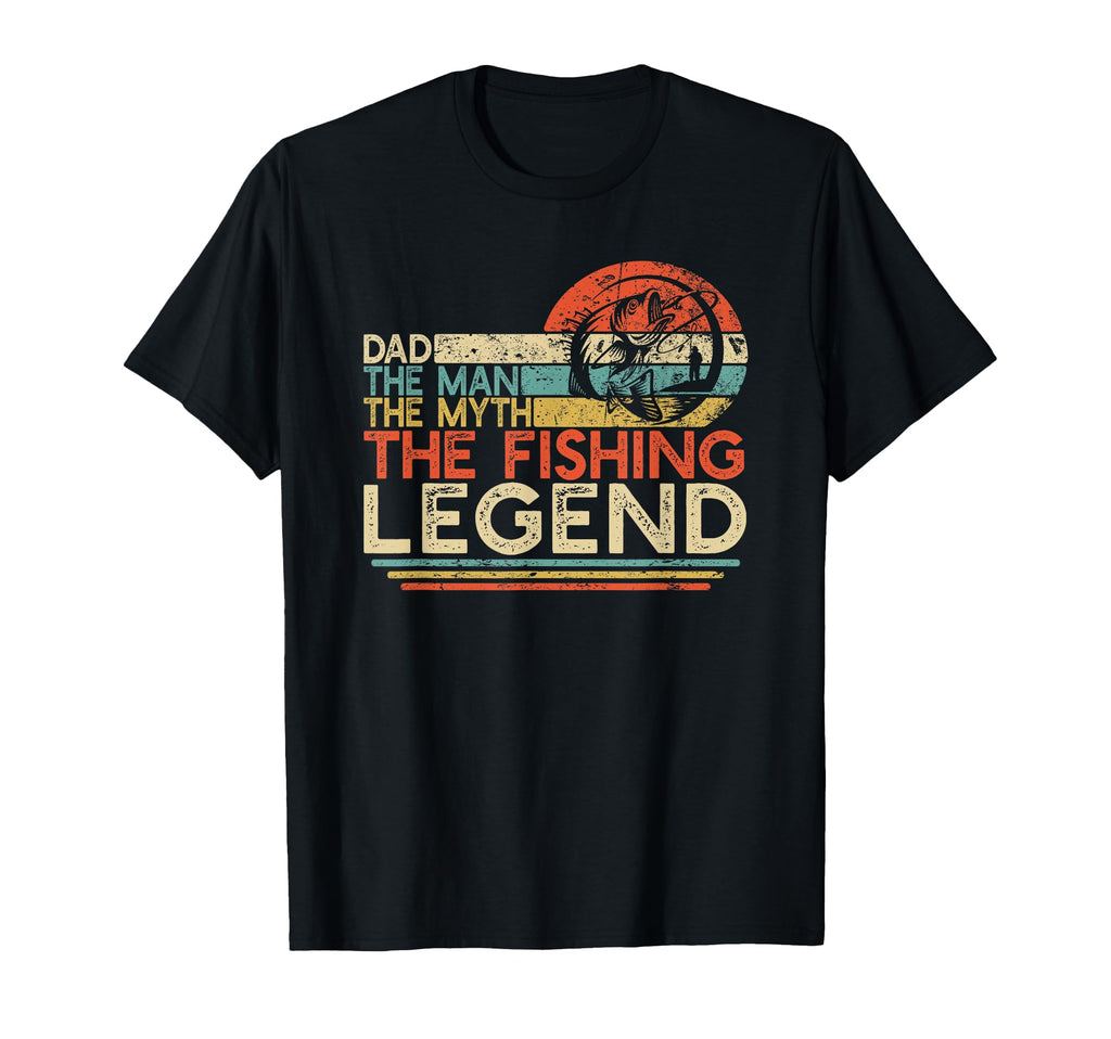 Bass Fishing Dad Myth Legend T-Shirt - Aesthetic Graphic for Adults - T-Shirt, Sweatshirt, Hoodie