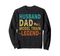 Funny Model Railroad Husband Dad Sweatshirt - Minimalist Print Men Women - T-Shirt, Sweatshirt, Hoodie