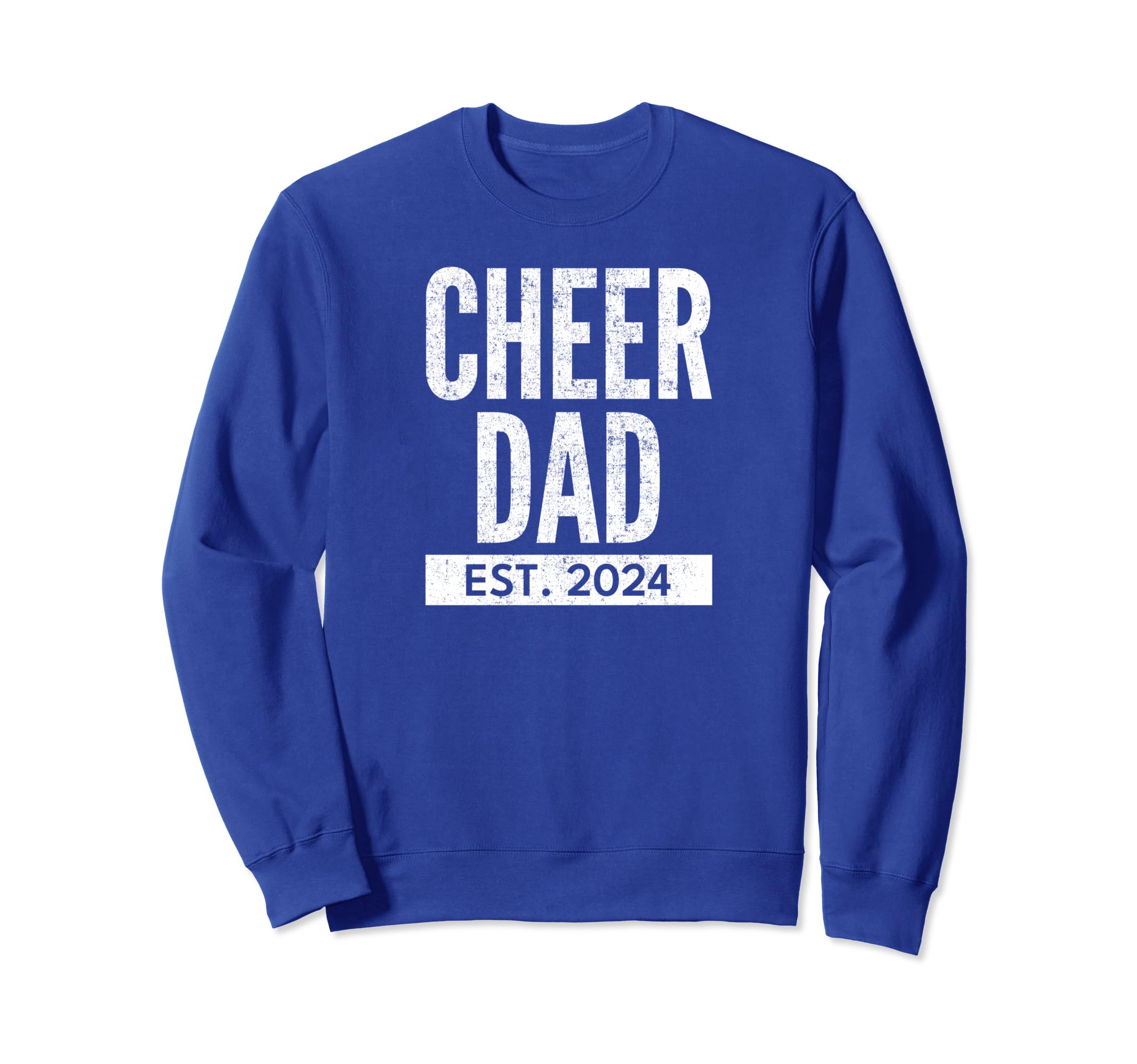 Cheer Dad Royal Blue Cheerleading Est Sweatshirt - Minimalist Print Unisex - T-Shirt, Sweatshirt, Hoodie
