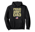 Proud Army Dad Us Flag Camo Dog Tags Pride Hoodie - Graphic Print Unisex - T-Shirt, Sweatshirt, Hoodie