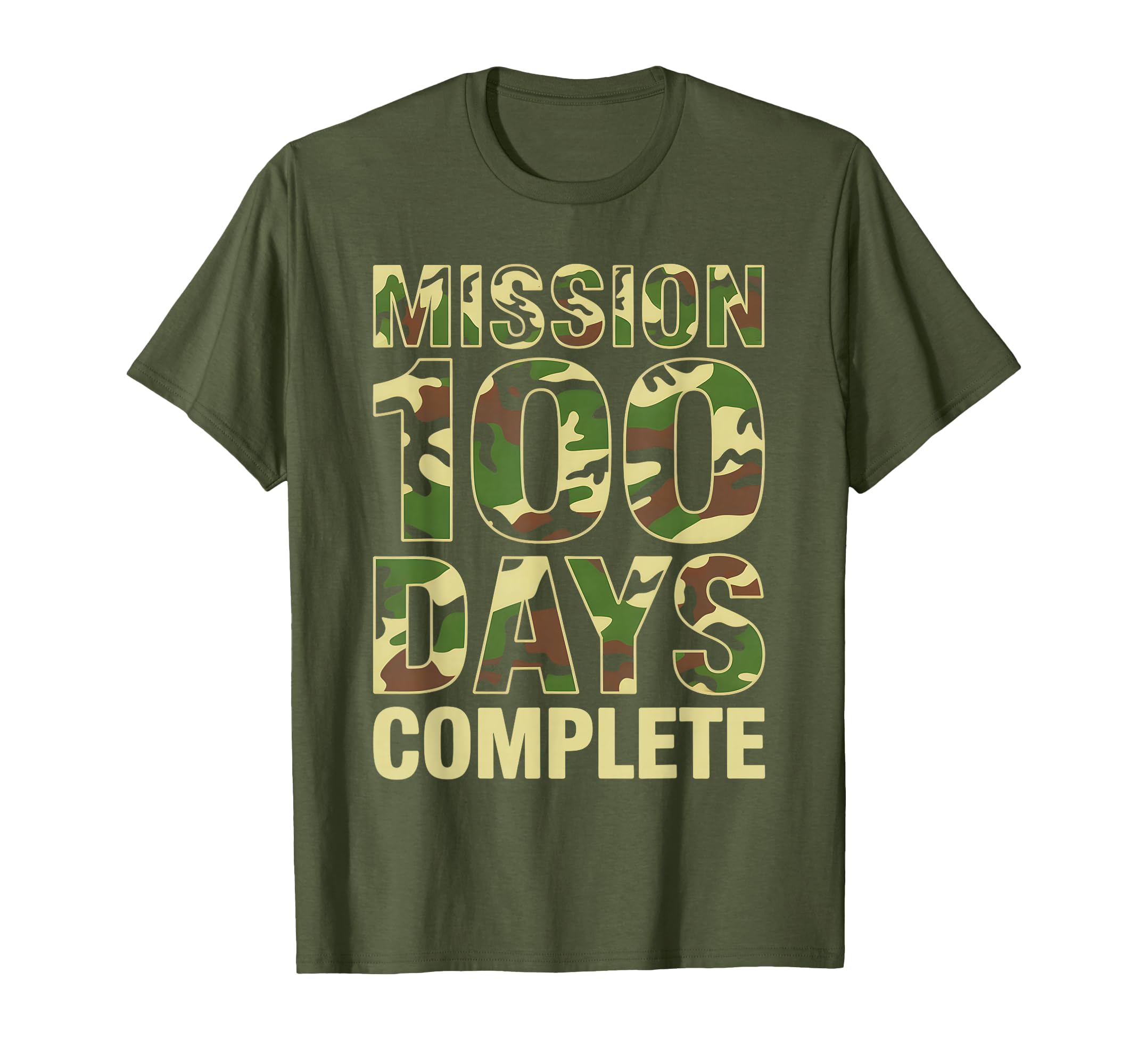 Mission 100 Days School Complete Military T-Shirt - Novelty Apparel Unisex - T-Shirt, Sweatshirt, Hoodie