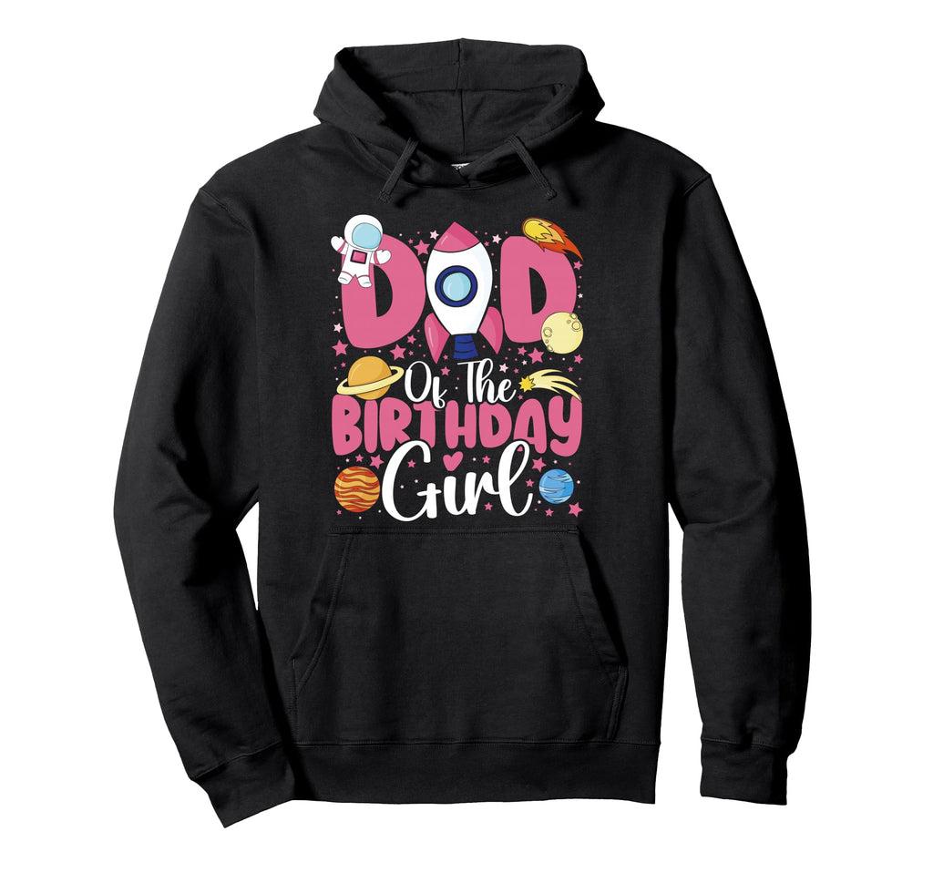 Two Moon Dad Birthday Astronaut Family Hoodie - Novelty Apparel Men Women - T-Shirt, Sweatshirt, Hoodie