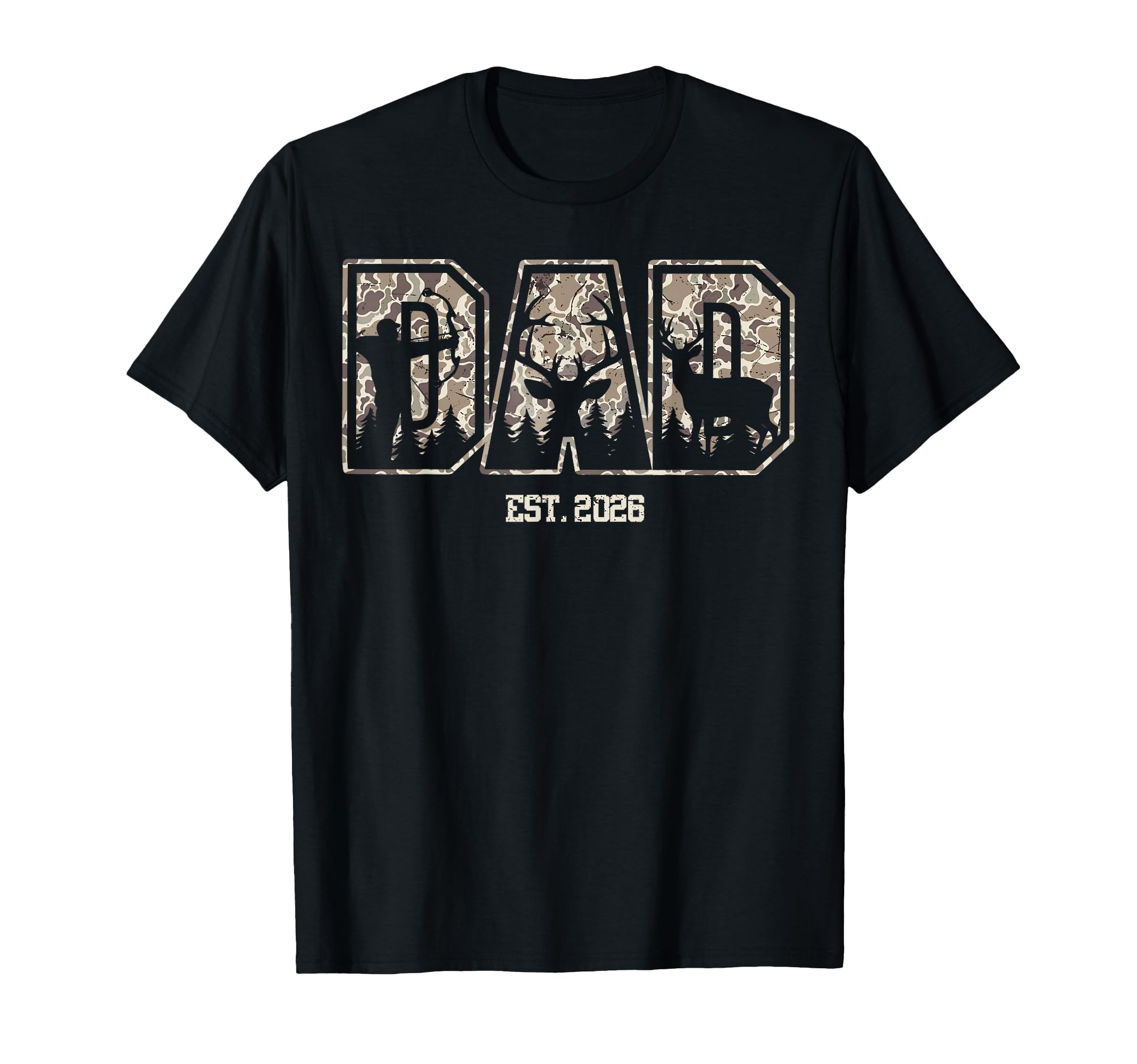 Camo Dad Est 2026 Camouflage Hunting T-Shirt - Unique Graphic for Adults - T-Shirt, Sweatshirt, Hoodie