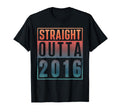 Straight Outta 2016 Birth Birthday T-Shirt - Minimalist Print Men Women - T-Shirt, Sweatshirt, Hoodie