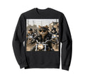 Funny Biker Cat Gang Motorcycle Meme Sweatshirt - Custom Art Print Unisex - T-Shirt, Sweatshirt, Hoodie