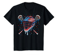 Patriotic American Flag Lacrosse Ice Cream T-Shirt - Graphic Print Unisex - T-Shirt, Sweatshirt, Hoodie