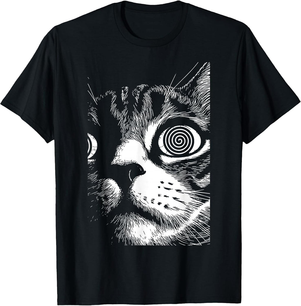 Trippy Cat Pastel Goth Gothic Grunge Alt Punk - Adult & Kids T-Shirts, Sweatshirts & Hoodies apparel design preview 1