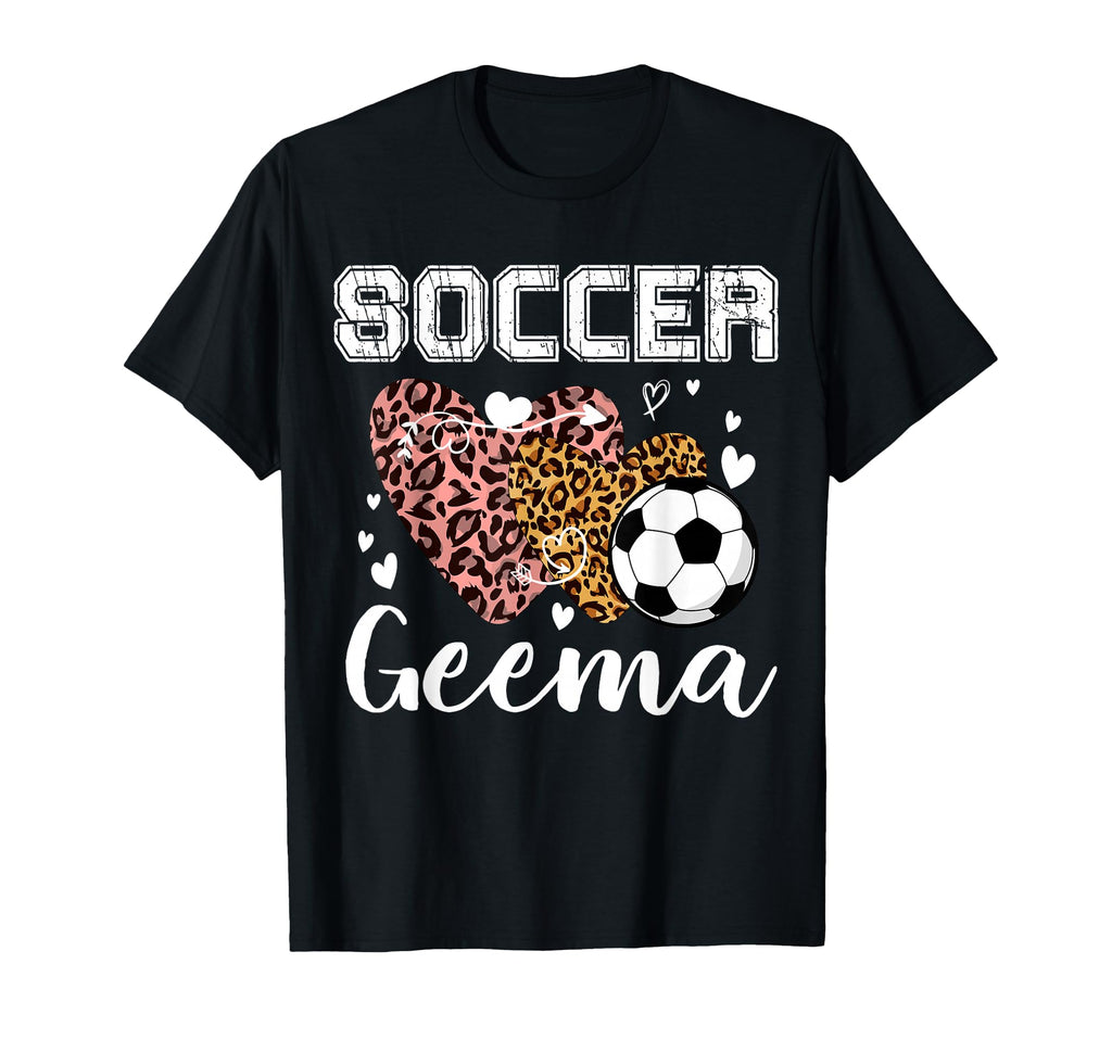Soccer Geema Heart Leopard Grandma T-Shirt - Graphic Print for Adults - T-Shirt, Sweatshirt, Hoodie