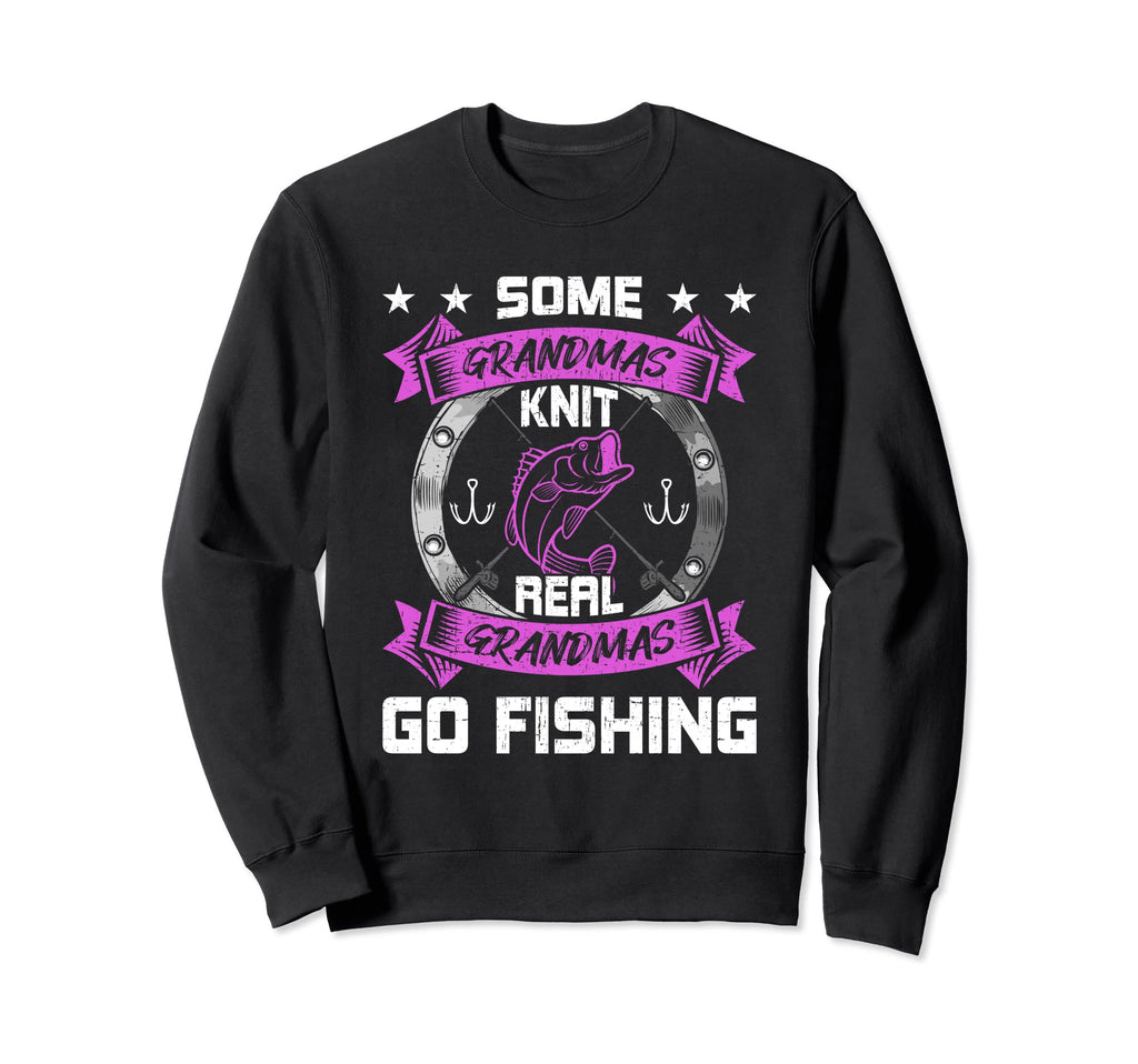 Some Grandmas Knit Real Grandmas Go Sweatshirt - Minimalist Print Unisex - T-Shirt, Sweatshirt, Hoodie