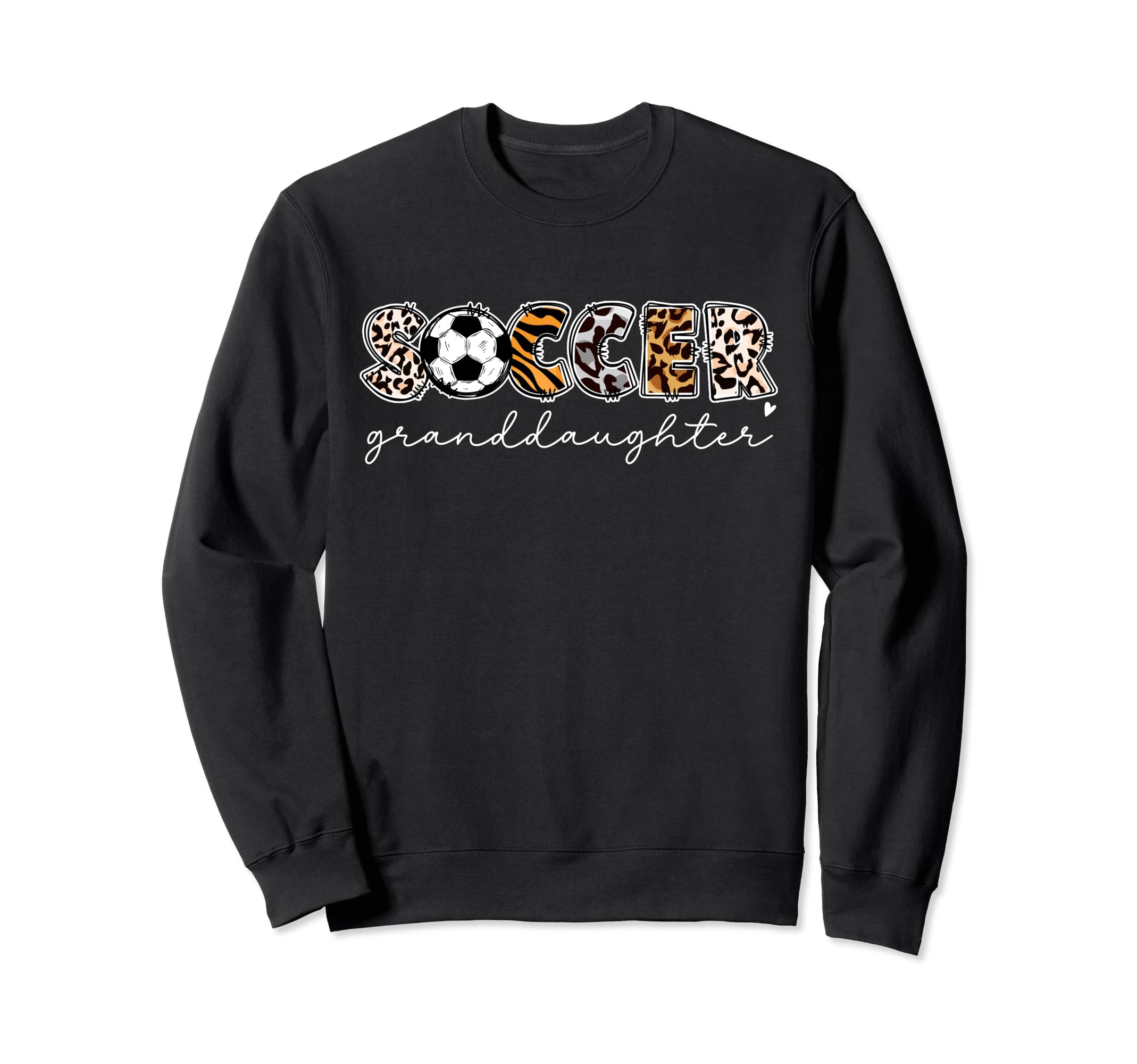 Soccer Granddaughter Leopard Family Sweatshirt - Unique Graphic Men Women - T-Shirt, Sweatshirt, Hoodie