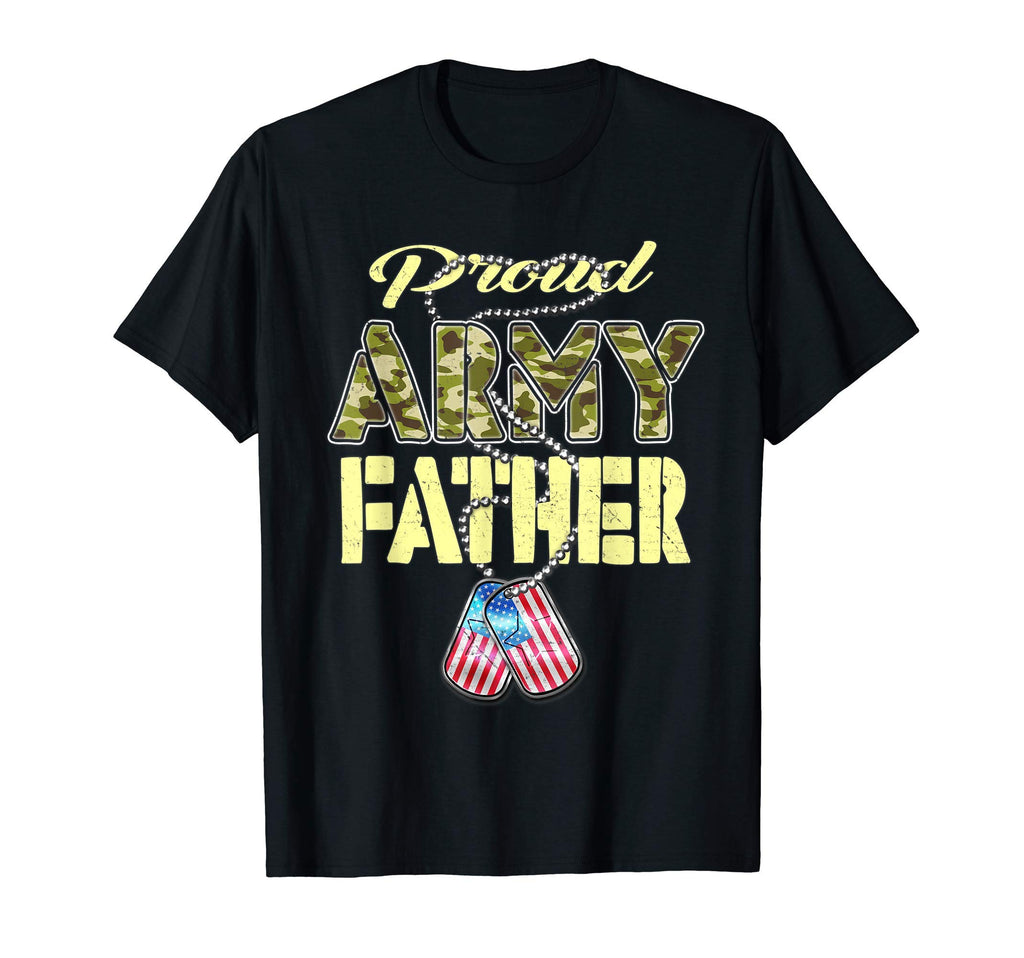 Mens Proud Army Father Us Flag Camo Dog T-Shirt - Graphic Print Unisex - T-Shirt, Sweatshirt, Hoodie