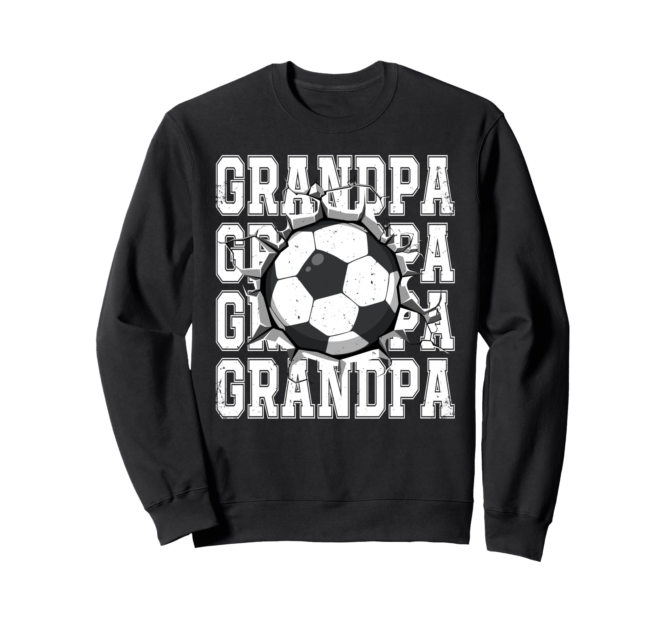 Soccer Grandpa Cracked Wall Family Sweatshirt - Minimalist Print Unisex - T-Shirt, Sweatshirt, Hoodie