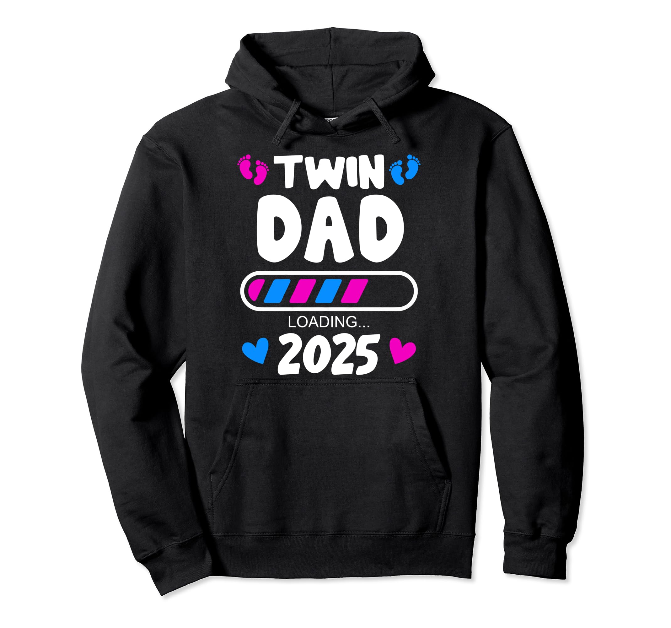 Twin Dad 2025 Loading Soon Pregnancy Hoodie - Aesthetic Graphic Men Women - T-Shirt, Sweatshirt, Hoodie