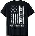 (ON BACK) Dad Of Girls Outnumbered Fathers Day - Adult & Kids T-Shirts, Sweatshirts & Hoodies apparel design preview 1