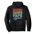 Husband Father Papa Legend Wavy Hoodie - Aesthetic Graphic Unisex - T-Shirt, Sweatshirt, Hoodie