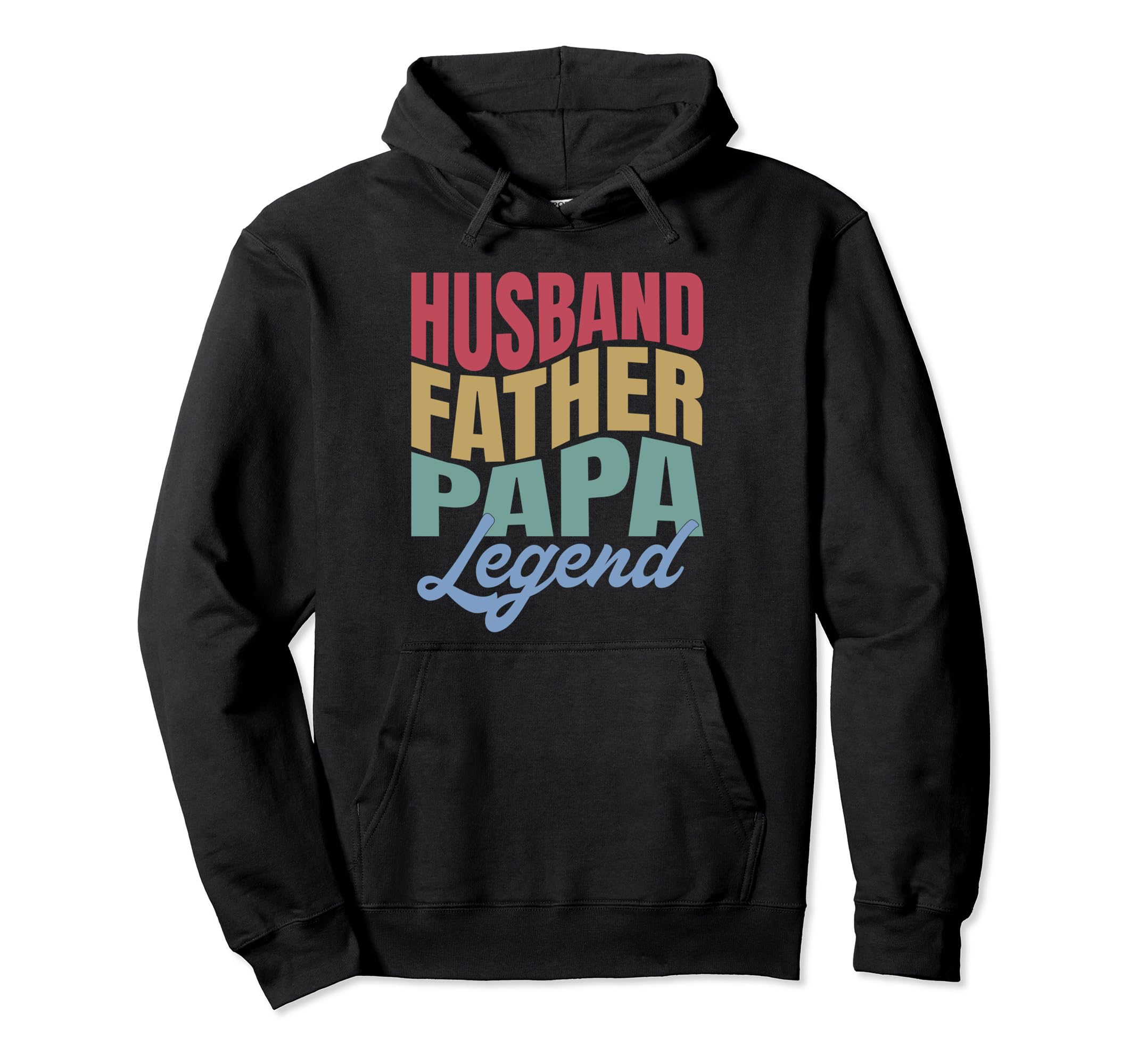 Husband Father Papa Legend Wavy Hoodie - Aesthetic Graphic Unisex - T-Shirt, Sweatshirt, Hoodie