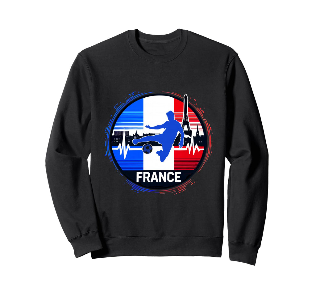 Cadeau Supporter Fran Ais Foot Sweatshirt - Minimalist Print for Adults - T-Shirt, Sweatshirt, Hoodie