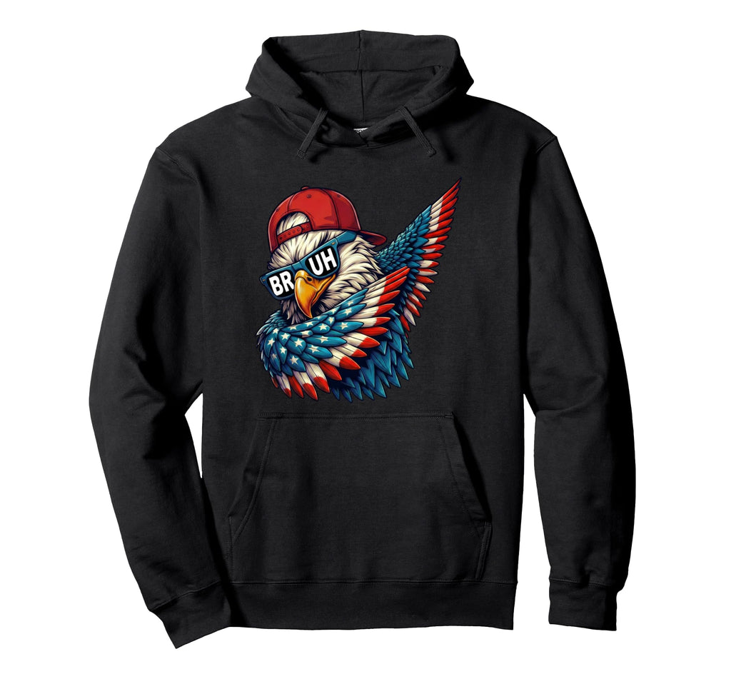 Dabbing American Eagle Patriotic Hoodie - Casual Everyday Wear Unisex - T-Shirt, Sweatshirt, Hoodie