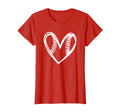 Baseball Outlined Heart Teens Love T-Shirt - Custom Art Print Unisex - T-Shirt, Sweatshirt, Hoodie