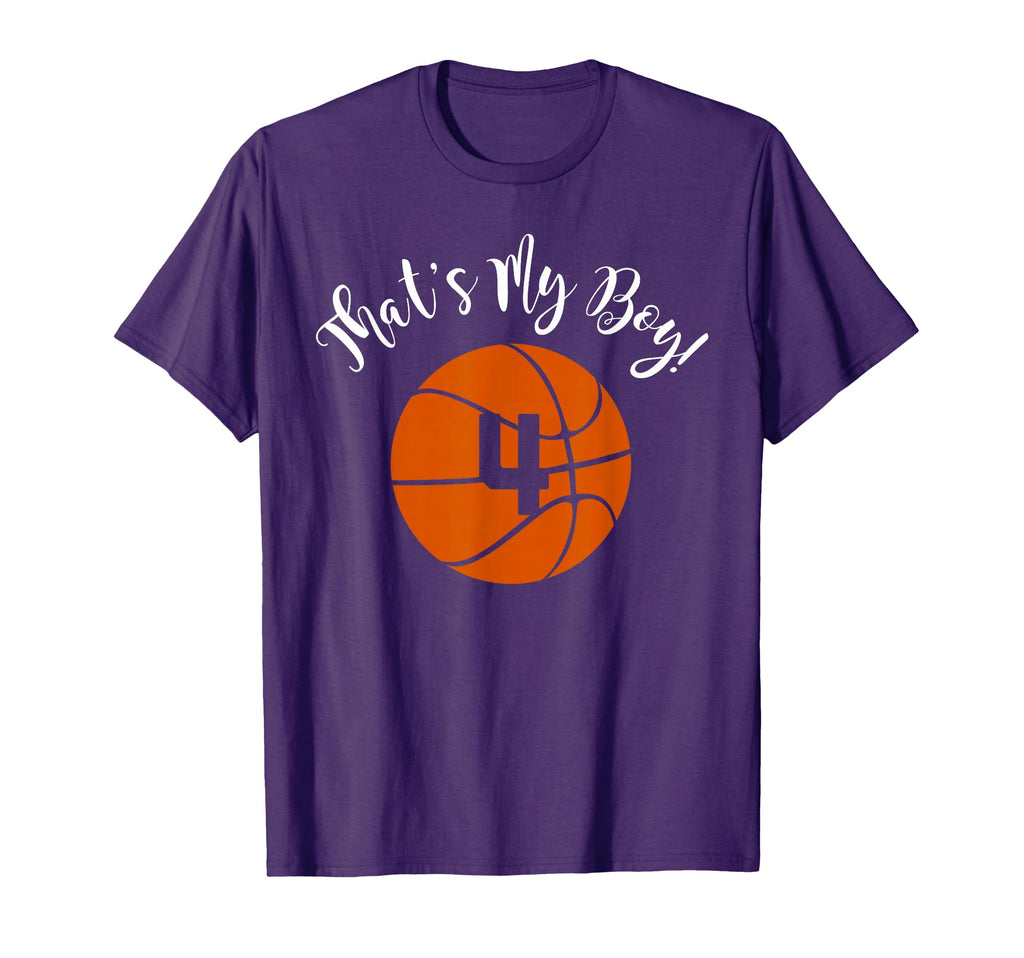 Thats My 4 Basketball Player Mom Or Dad T-Shirt - Novelty Apparel Unisex - T-Shirt, Sweatshirt, Hoodie