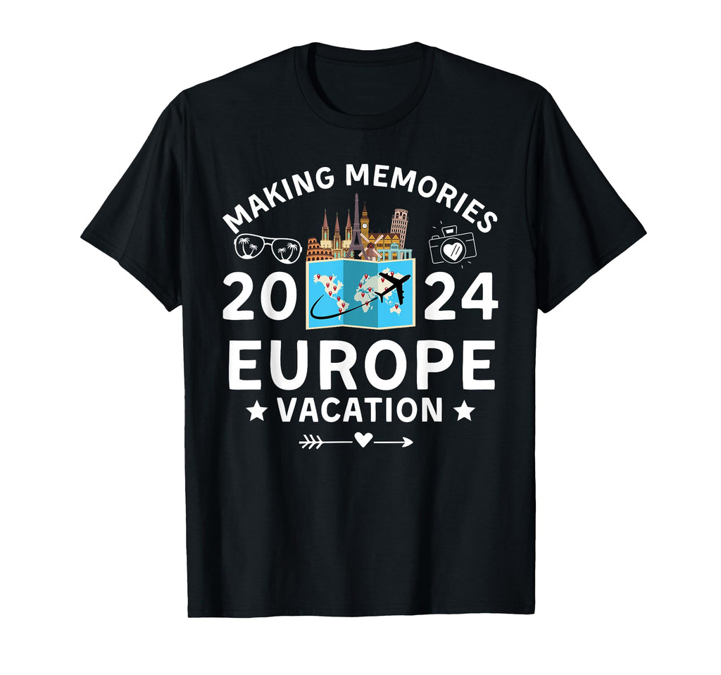 Europe Vacation 2024 Making Memories T-Shirt - Custom Art Print Unisex - T-Shirt, Sweatshirt, Hoodie