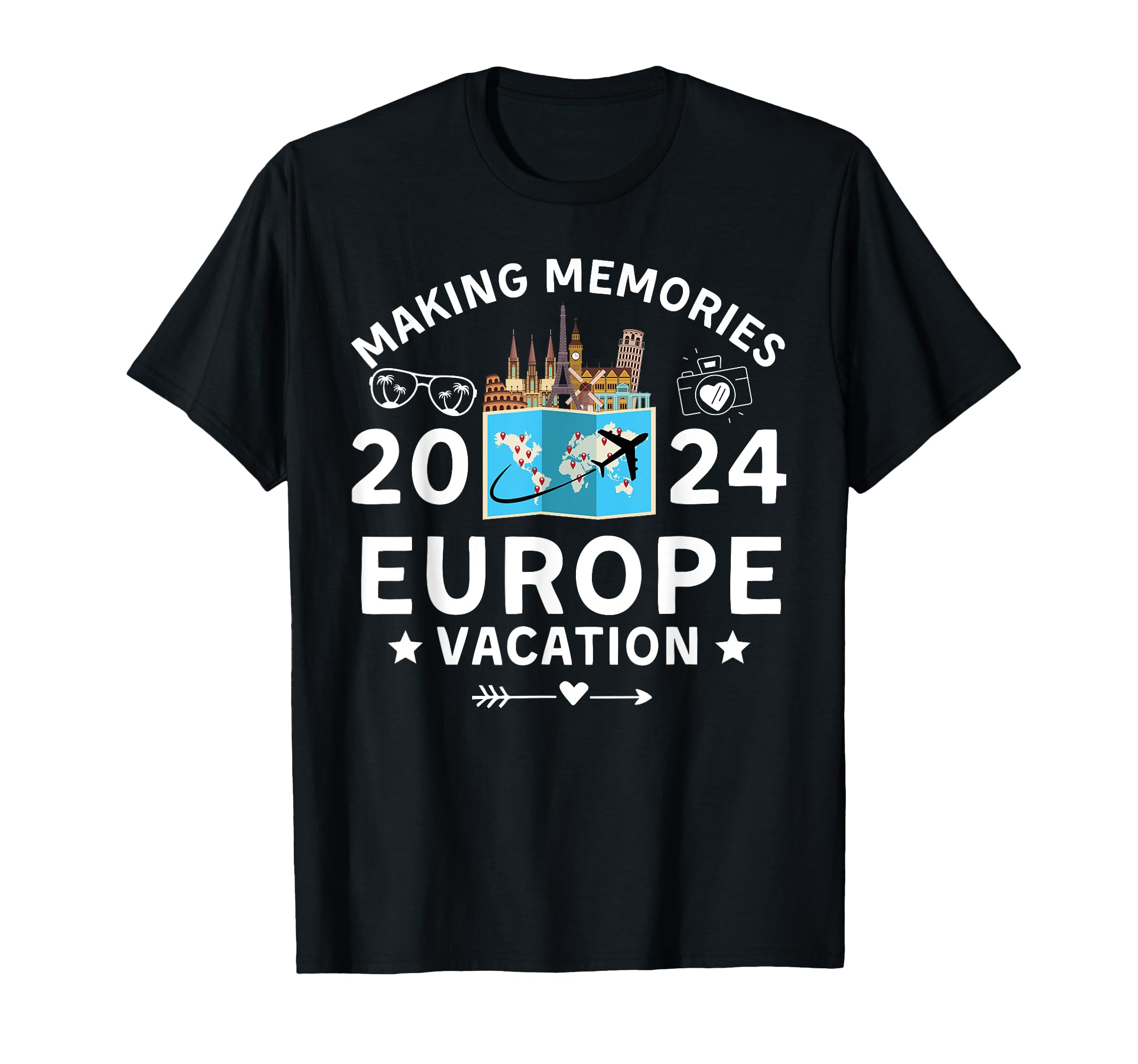 Europe Vacation 2024 Making Memories T-Shirt - Custom Art Print Unisex - T-Shirt, Sweatshirt, Hoodie