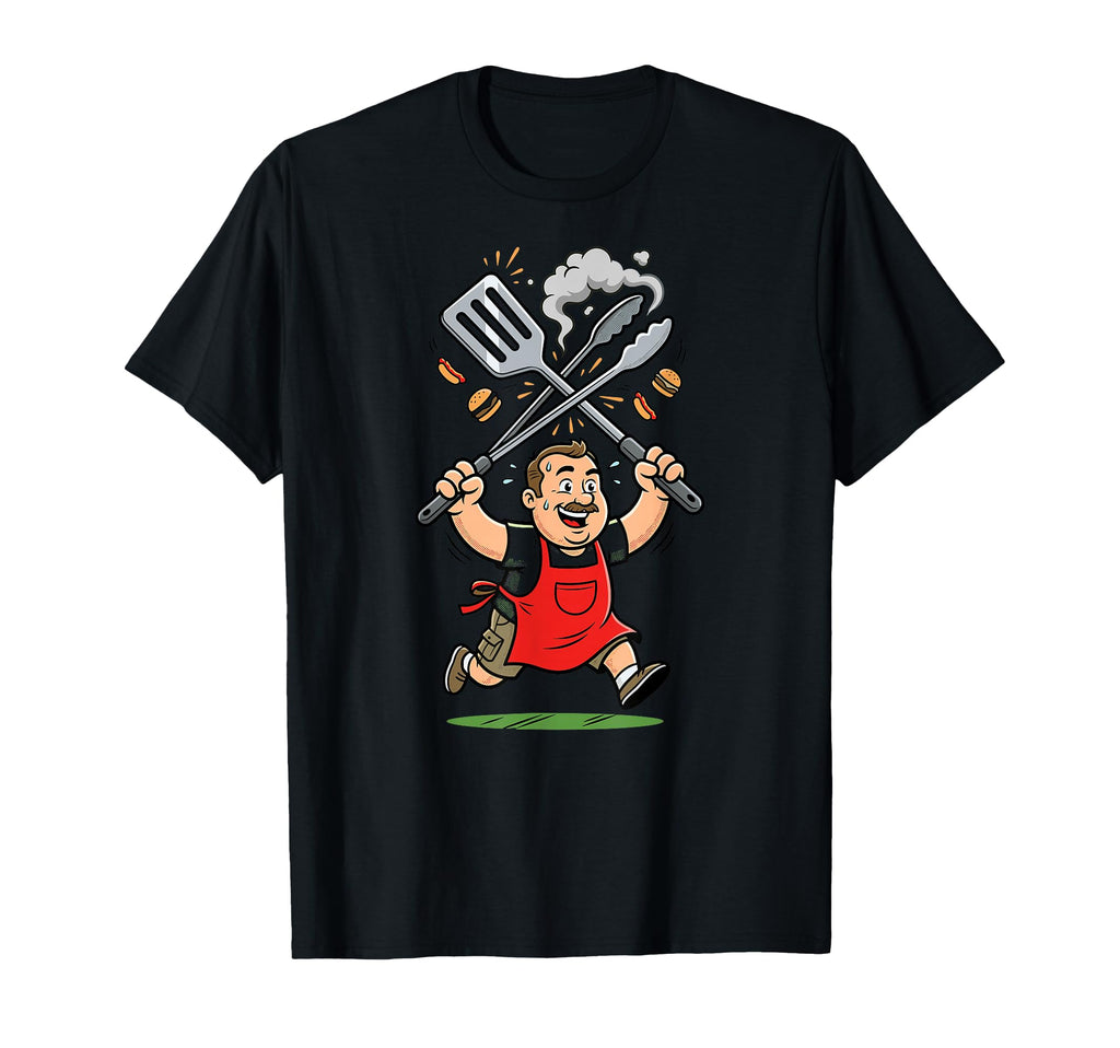 Griller Dad Grill Tongs Spatula Funny T-Shirt - Novelty Apparel for Adults - T-Shirt, Sweatshirt, Hoodie