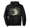 Fishing Camouflage Us American Flag Hoodie - Minimalist Print for Adults - T-Shirt, Sweatshirt, Hoodie