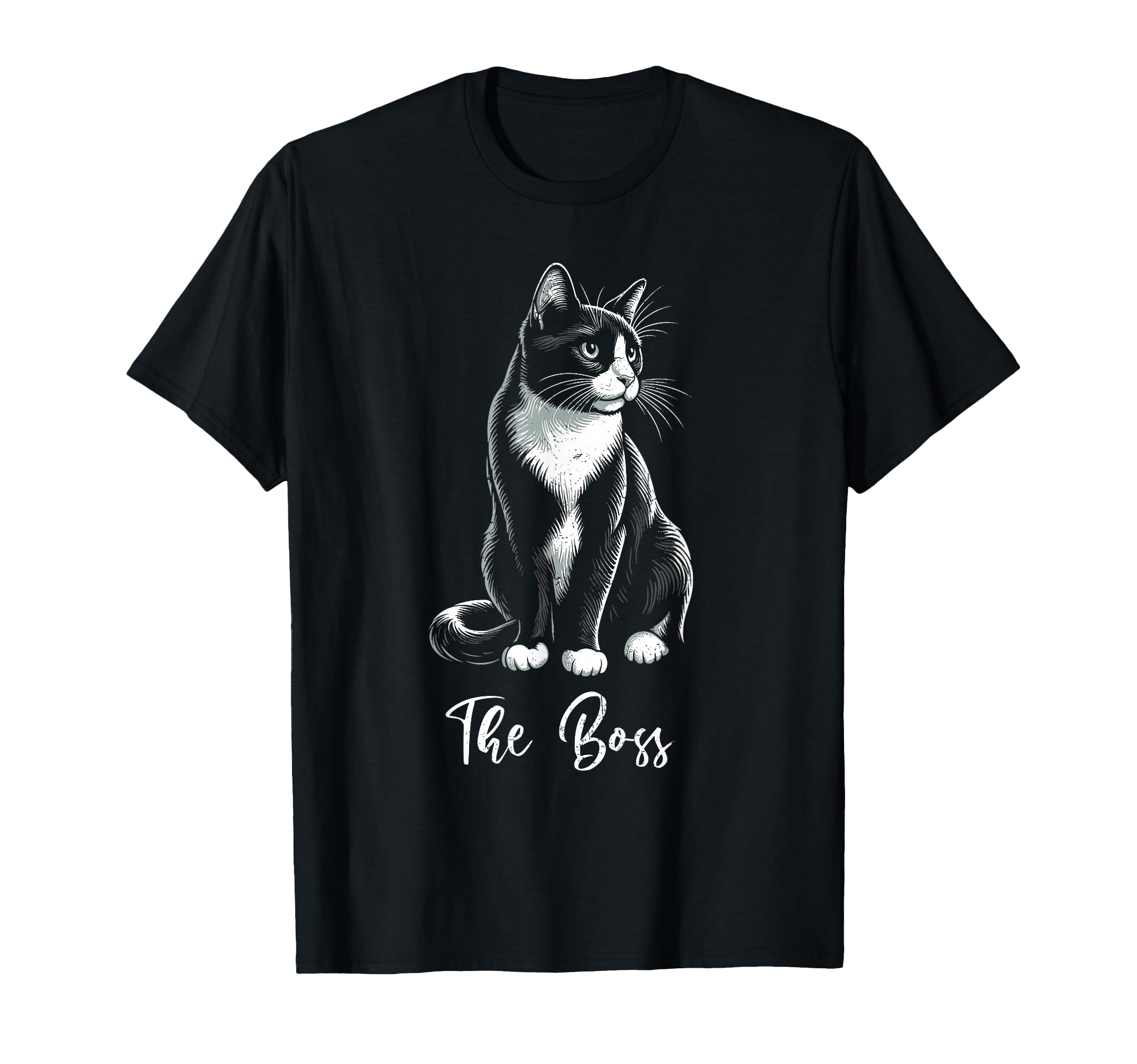 Boss Tuxedo Cat Lover Kitten Tuxedo T-Shirt - Minimalist Print Men Women - T-Shirt, Sweatshirt, Hoodie
