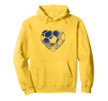 Soccer Ball Blue Color Heart Mom Fan Parent Hoodie - Novelty Apparel Unisex - T-Shirt, Sweatshirt, Hoodie