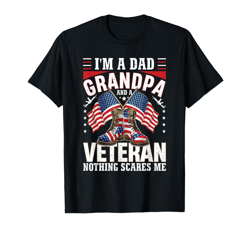 Patriotic Proud Dad And Veteran T-Shirt - Fun Novelty Design Unisex - T-Shirt, Sweatshirt, Hoodie