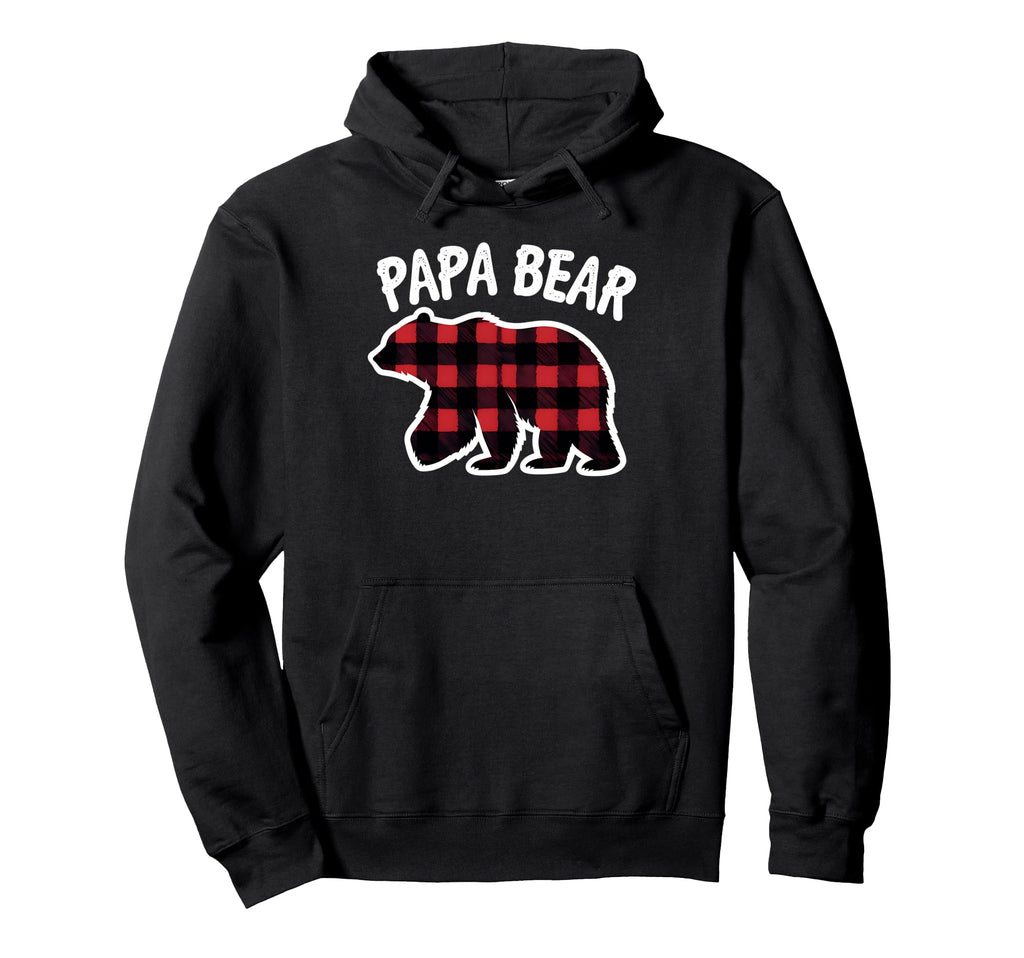 Papa Bear Plaid Pajamas Dad Gifts Fathers Day Hoodie - Graphic Print Unisex - T-Shirt, Sweatshirt, Hoodie