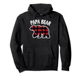 Papa Bear Plaid Pajamas Dad Gifts Fathers Day Hoodie - Graphic Print Unisex - T-Shirt, Sweatshirt, Hoodie