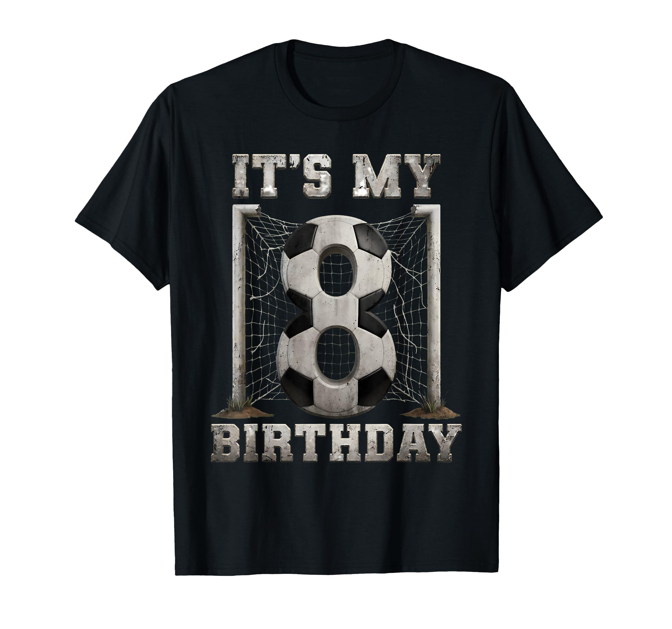 Soccer Birthday 8 Year Old Bday Hoodie - Trendy Graphic for Adults - T-Shirt, Sweatshirt, Hoodie