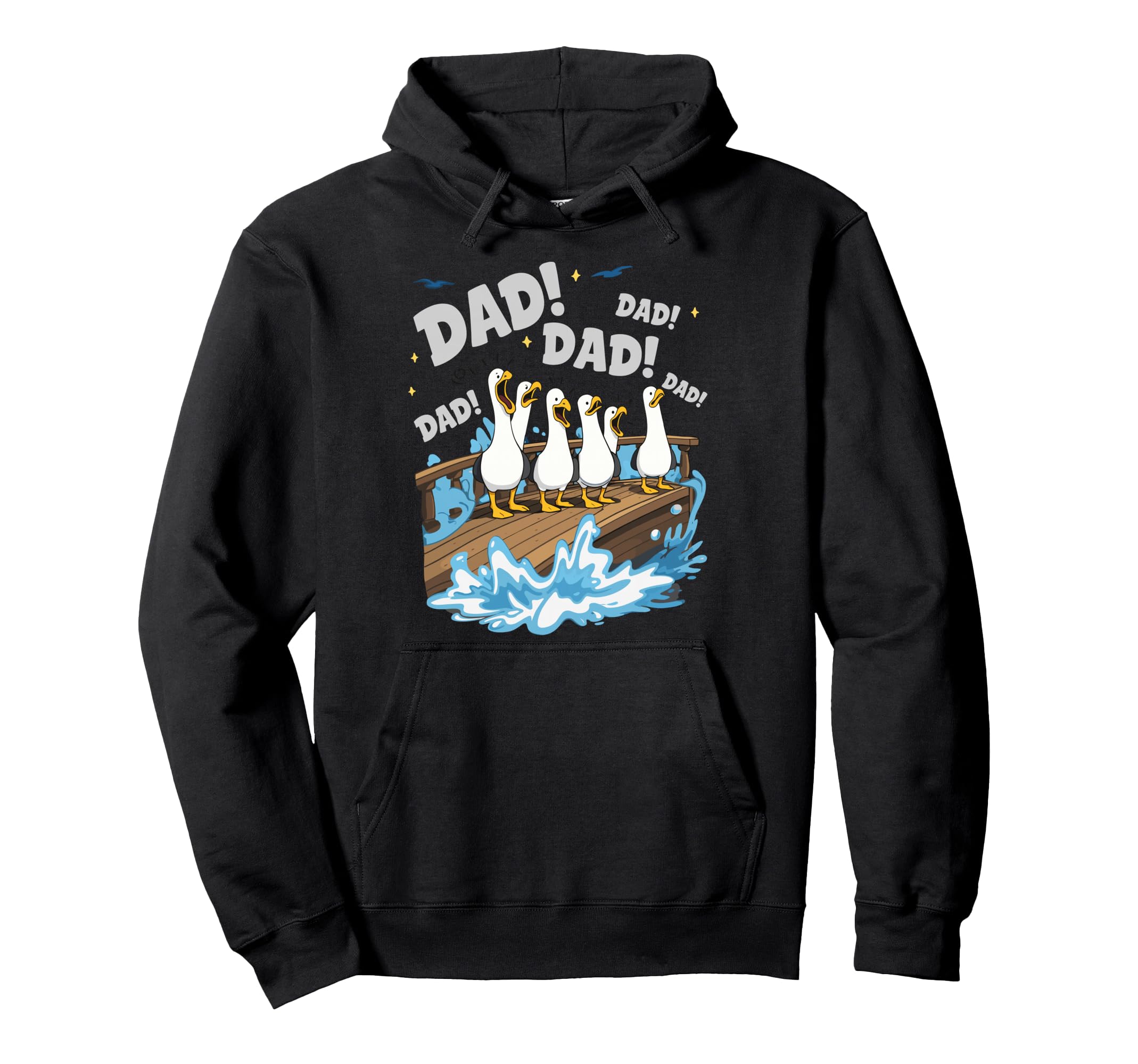 Seagull Dad Funny Dad Ocean Life Hoodie - Fun Novelty Design Men Women - T-Shirt, Sweatshirt, Hoodie