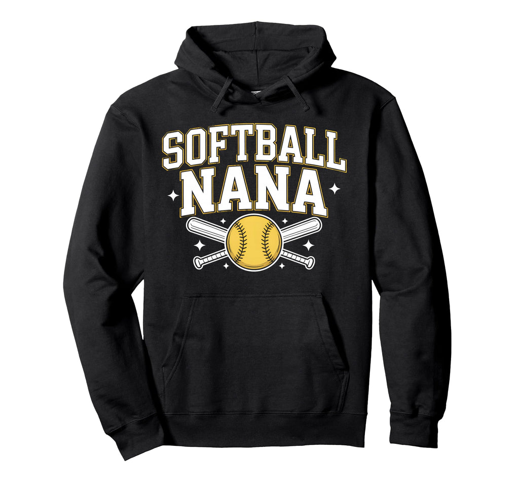 Softball Nana Grandma Softball Nana Hoodie - Unique Graphic Men Women - T-Shirt, Sweatshirt, Hoodie
