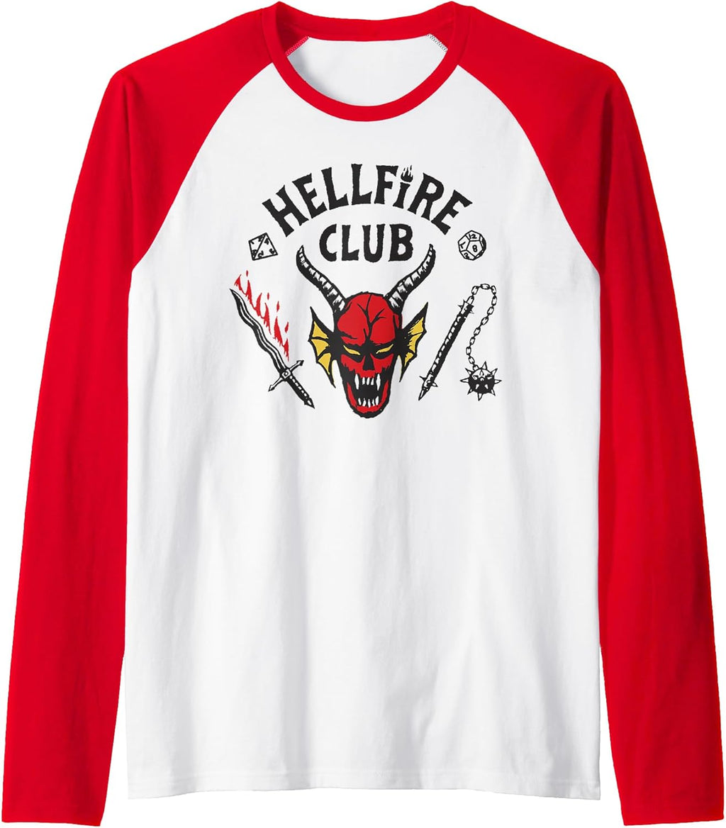 4 Hellfire Club Logo Raglan Baseball - Adult & Kids T-Shirts, Sweatshirts & Hoodies apparel design preview 1