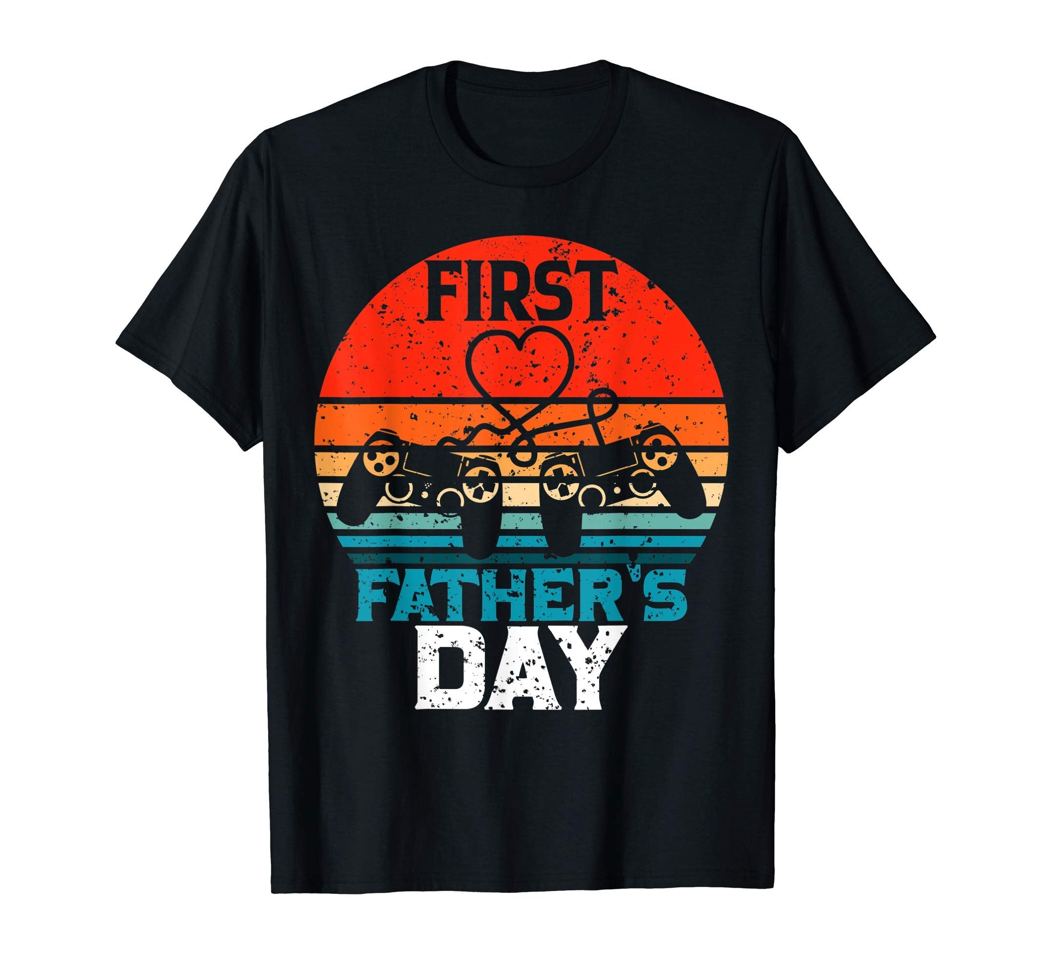 Mens First Fathers Day Funny Gamer Dad T-Shirt - Trendy Graphic for Adults - T-Shirt, Sweatshirt, Hoodie