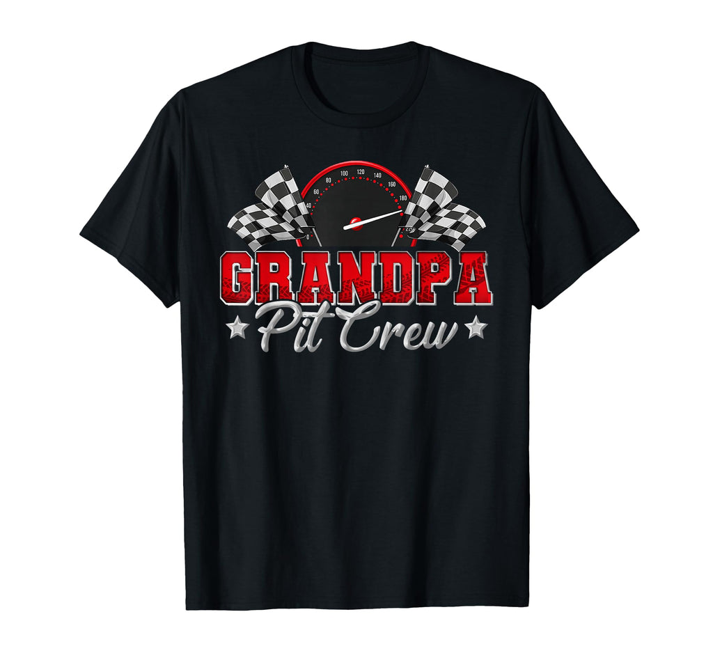 Pit Crew Race Car Racing Grandpa T-Shirt - Custom Art Print Men Women - T-Shirt, Sweatshirt, Hoodie