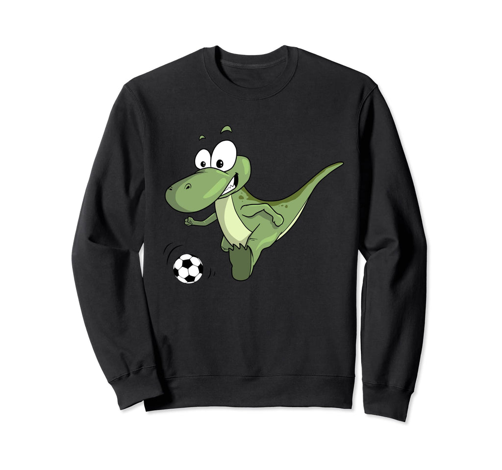 Dino Soccer Cartoon Dinosaur Soccer Sweatshirt - Unique Graphic Men Women - T-Shirt, Sweatshirt, Hoodie