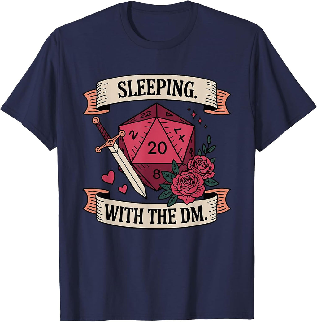 SLEEPING. WITH THE DM. - Adult & Kids T-Shirts, Sweatshirts & Hoodies apparel design preview 1