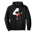 4 Soccer Birthday Gift Soccer Fan Hoodie - Fun Novelty Design Men Women - T-Shirt, Sweatshirt, Hoodie