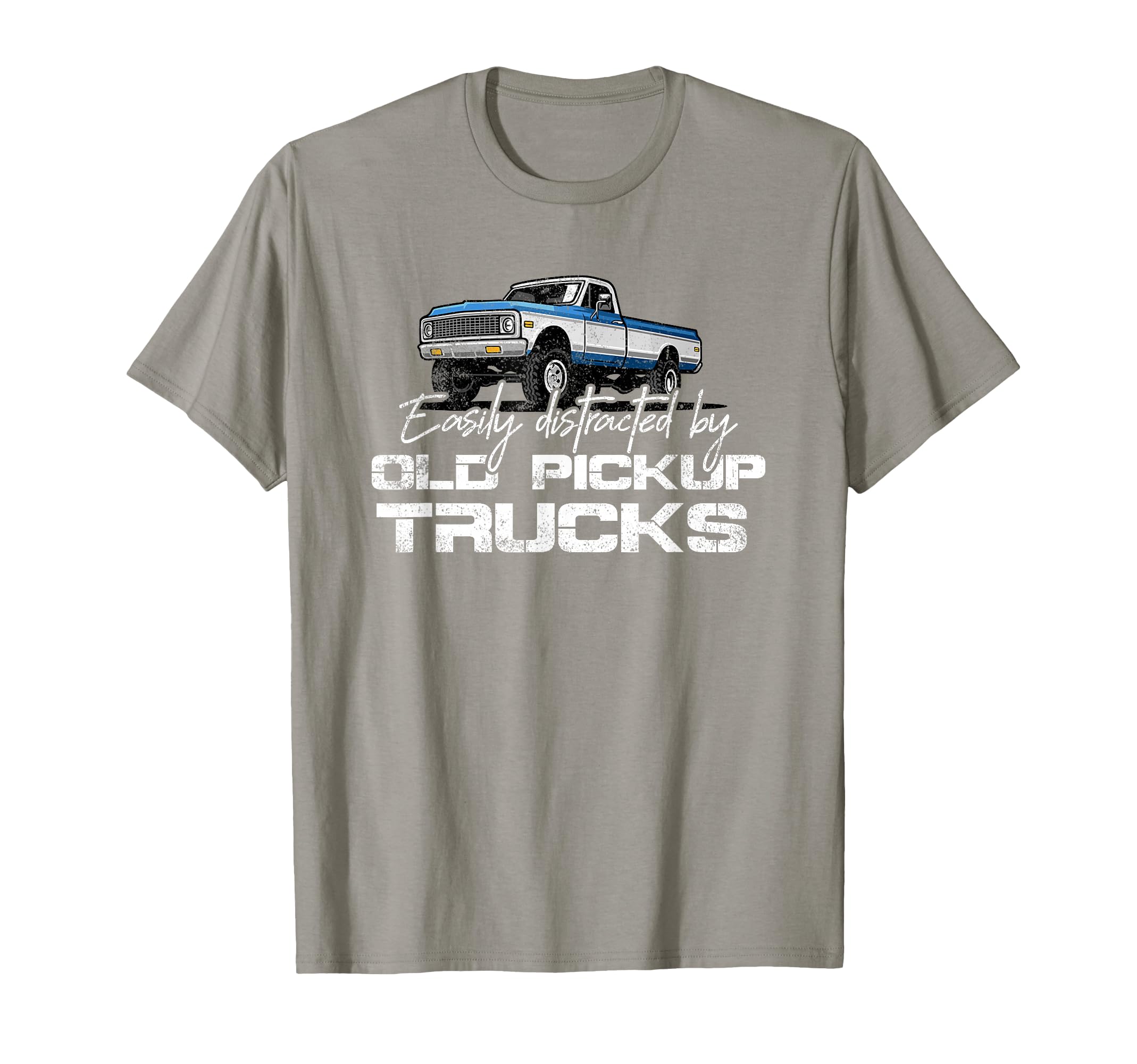 Easily Distracted Old Pickup Trucks T-Shirt - Novelty Apparel for Adults - T-Shirt, Sweatshirt, Hoodie