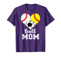 Ball Mom Funny Baseball Softball T-Shirt - Casual Everyday Wear Unisex - T-Shirt, Sweatshirt, Hoodie