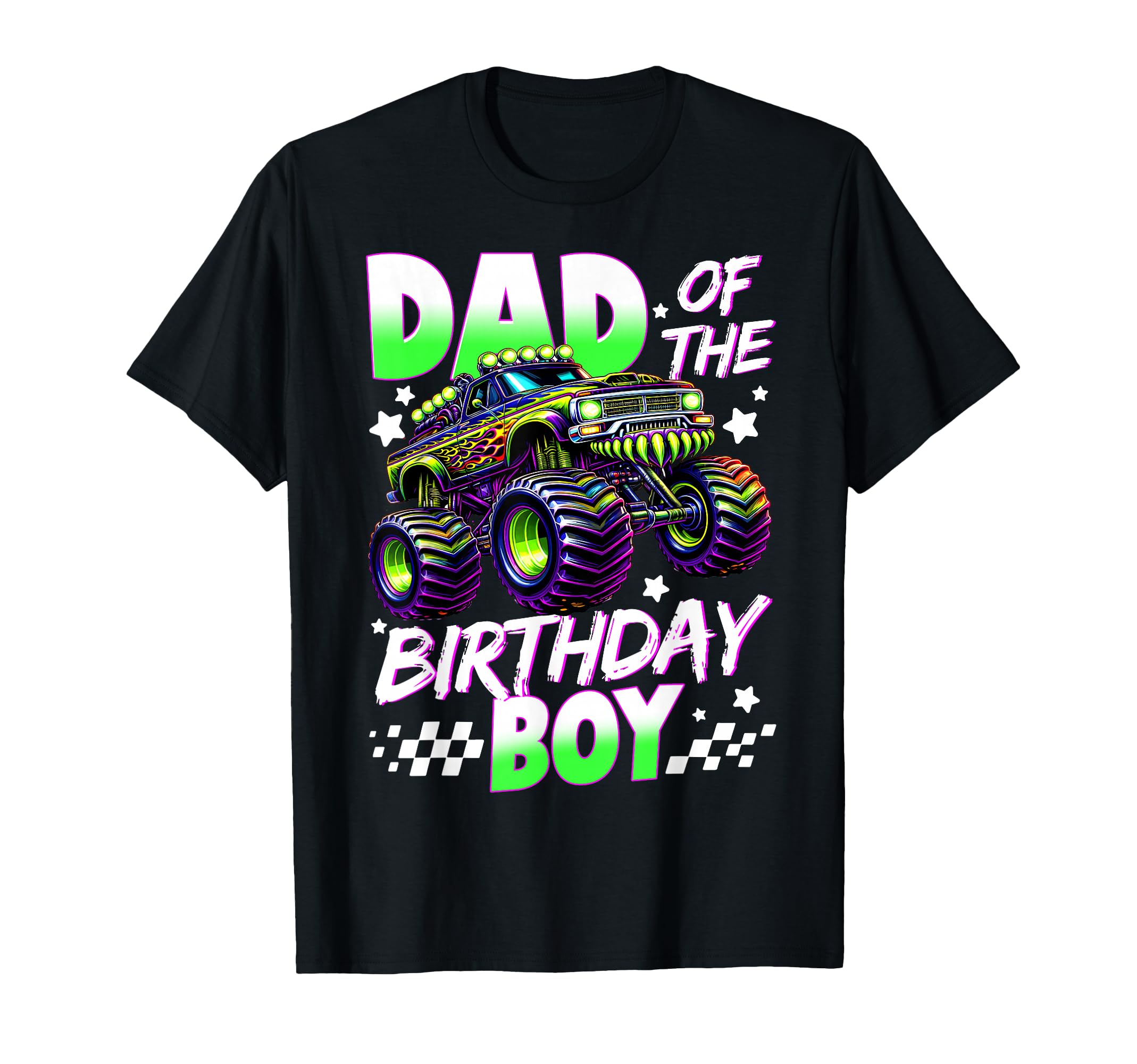 Dad Birthday Monster Truck Family T-Shirt - Minimalist Print Unisex - T-Shirt, Sweatshirt, Hoodie