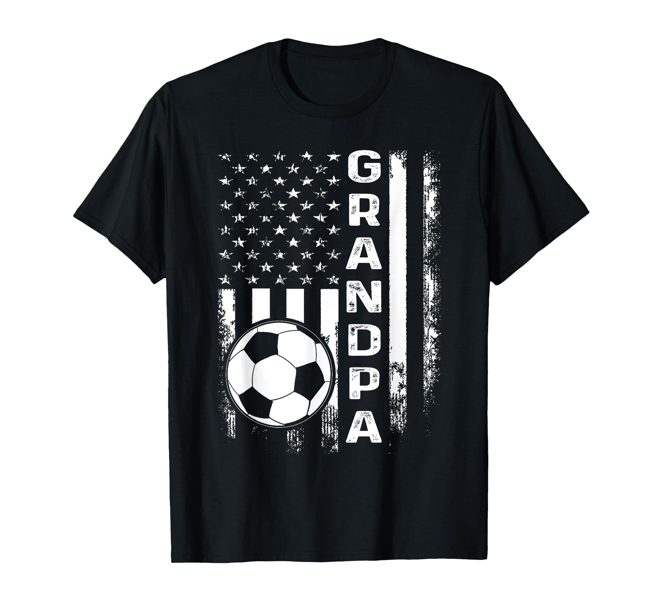 Soccer Grandpa America Flag T-Shirt - Casual Everyday Wear Unisex - T-Shirt, Sweatshirt, Hoodie