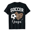 Soccer Gaga Heart Leopard Mom Grandma T-Shirt - Novelty Apparel for Adults - T-Shirt, Sweatshirt, Hoodie