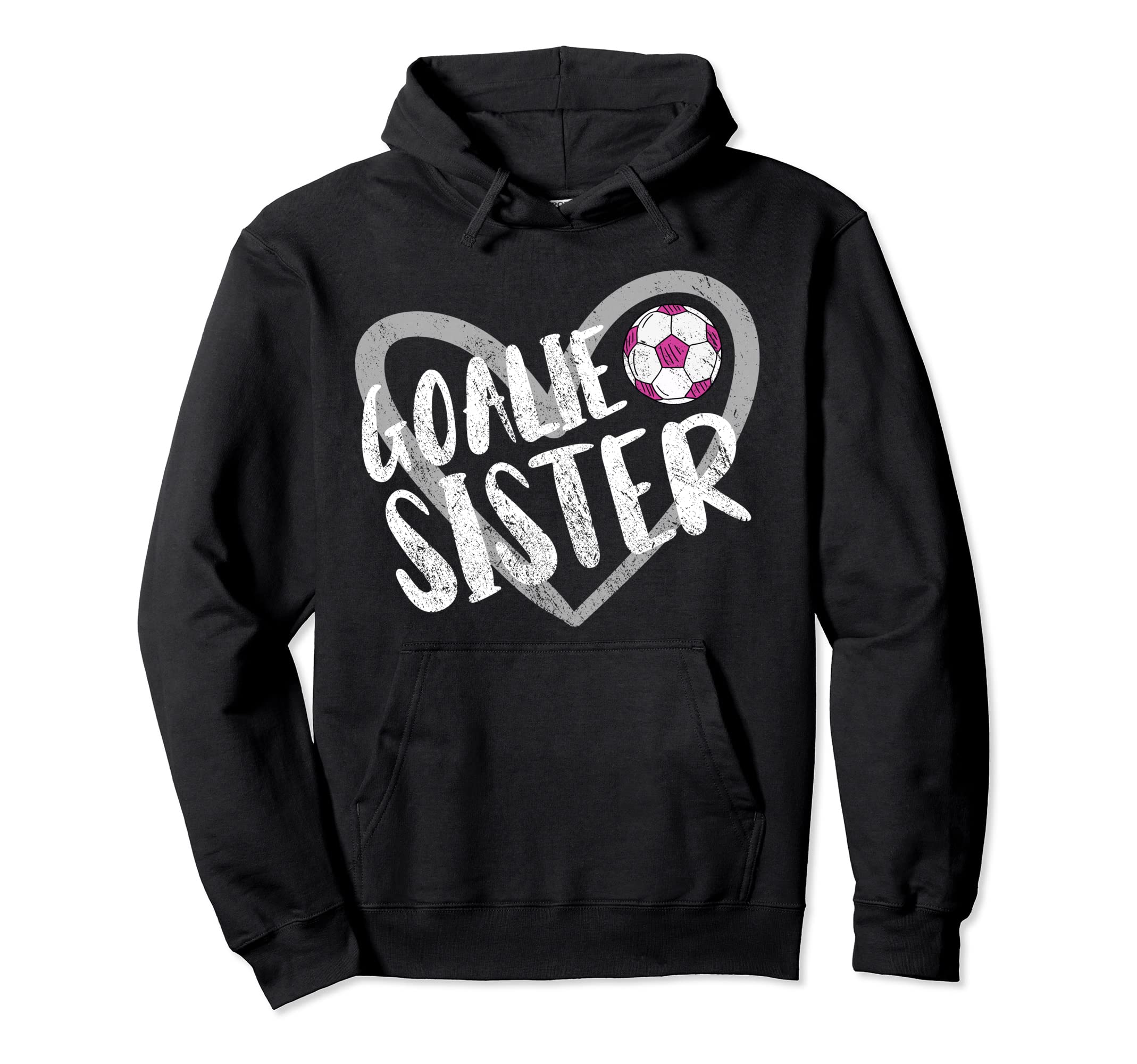 Soccer Goalie Sister Heart Hoodie - Minimalist Print Men Women - T-Shirt, Sweatshirt, Hoodie