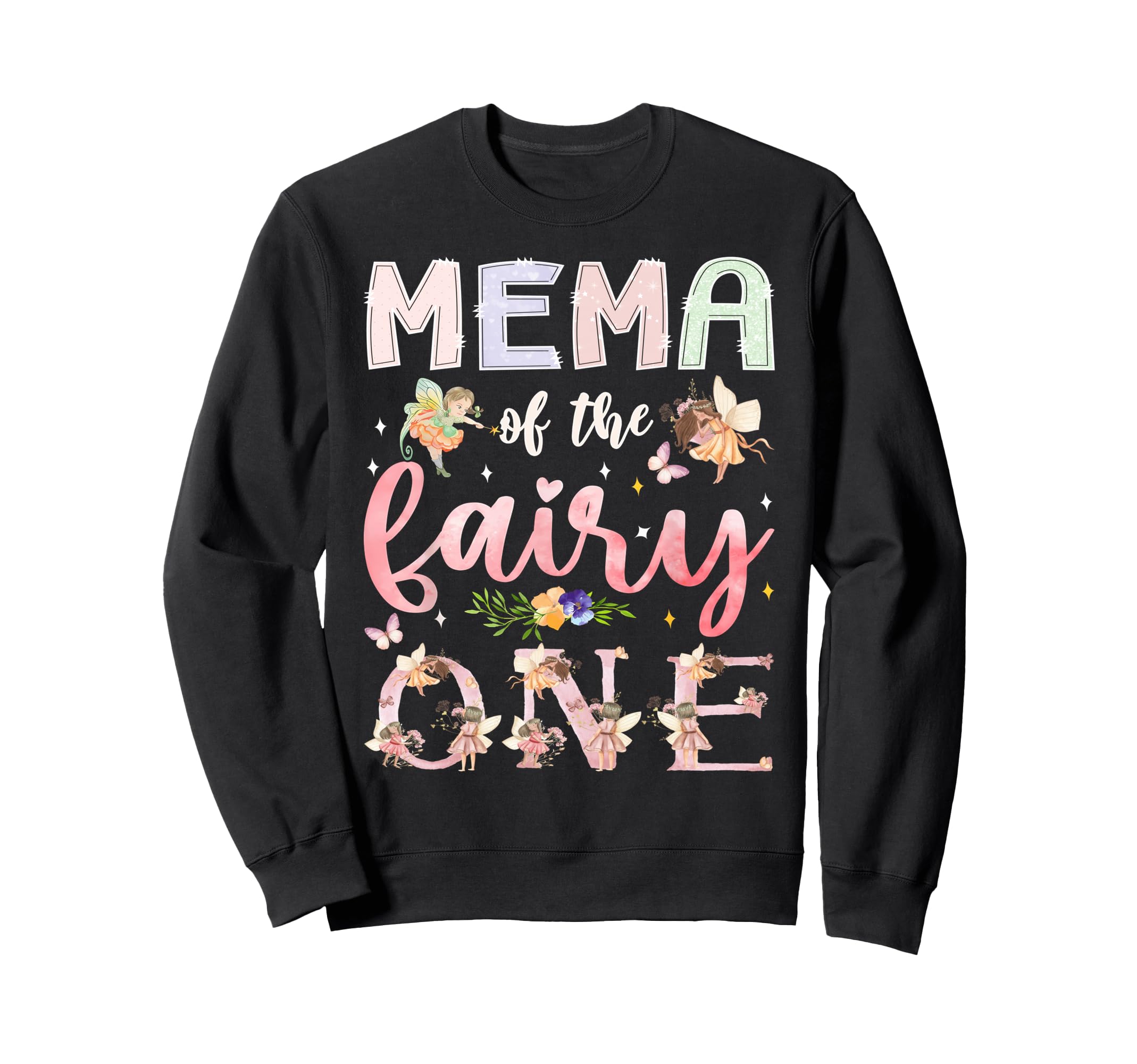 Mema Fairy One 1St Birthday Family Sweatshirt - Trendy Graphic for Adults - T-Shirt, Sweatshirt, Hoodie